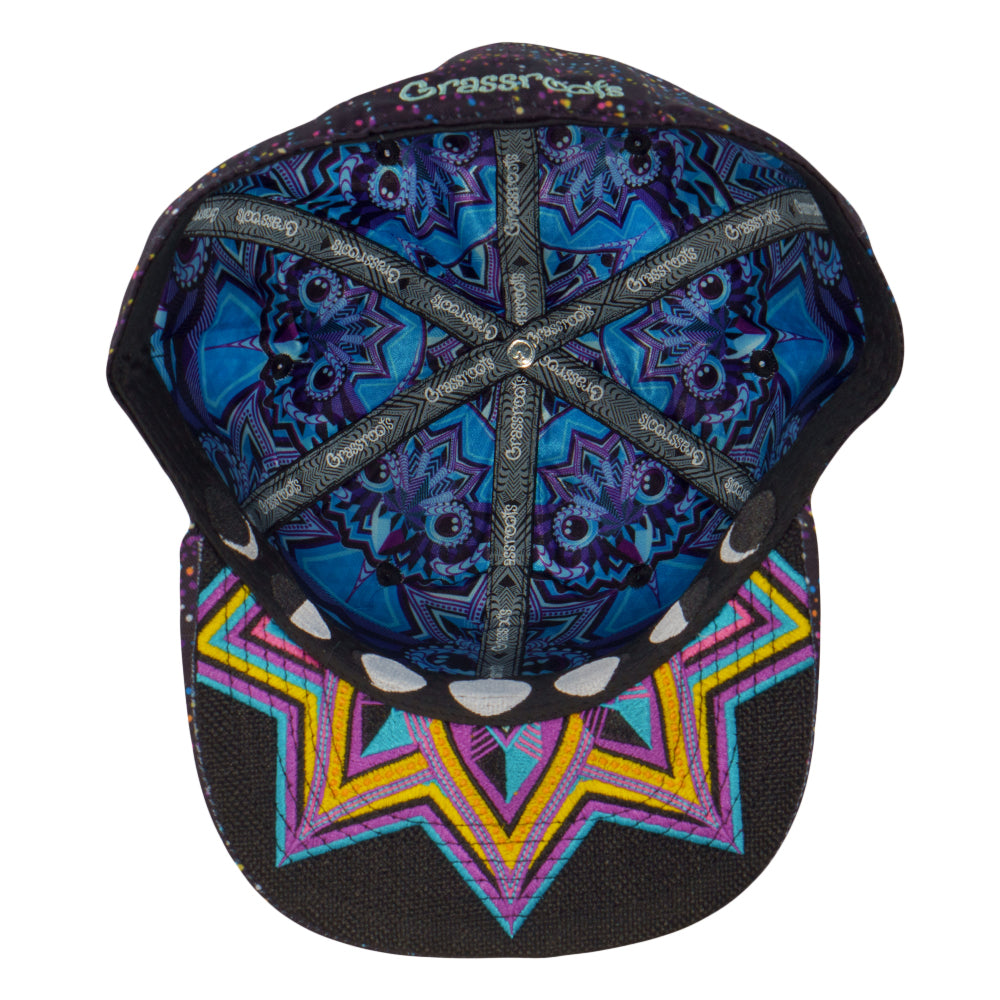 Night Owl Rainbow Vortex Fitted Hat