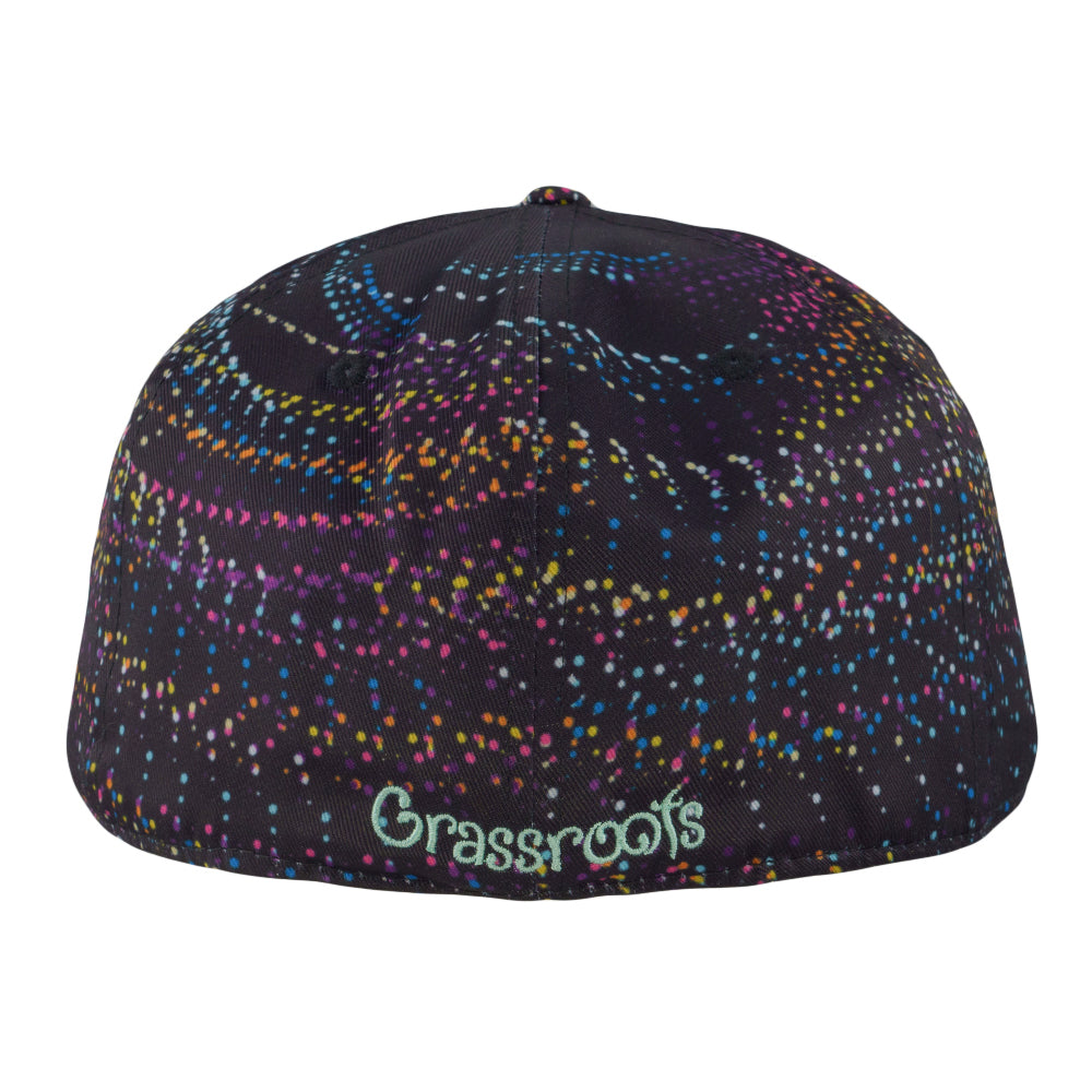 Night Owl Rainbow Vortex Fitted Hat