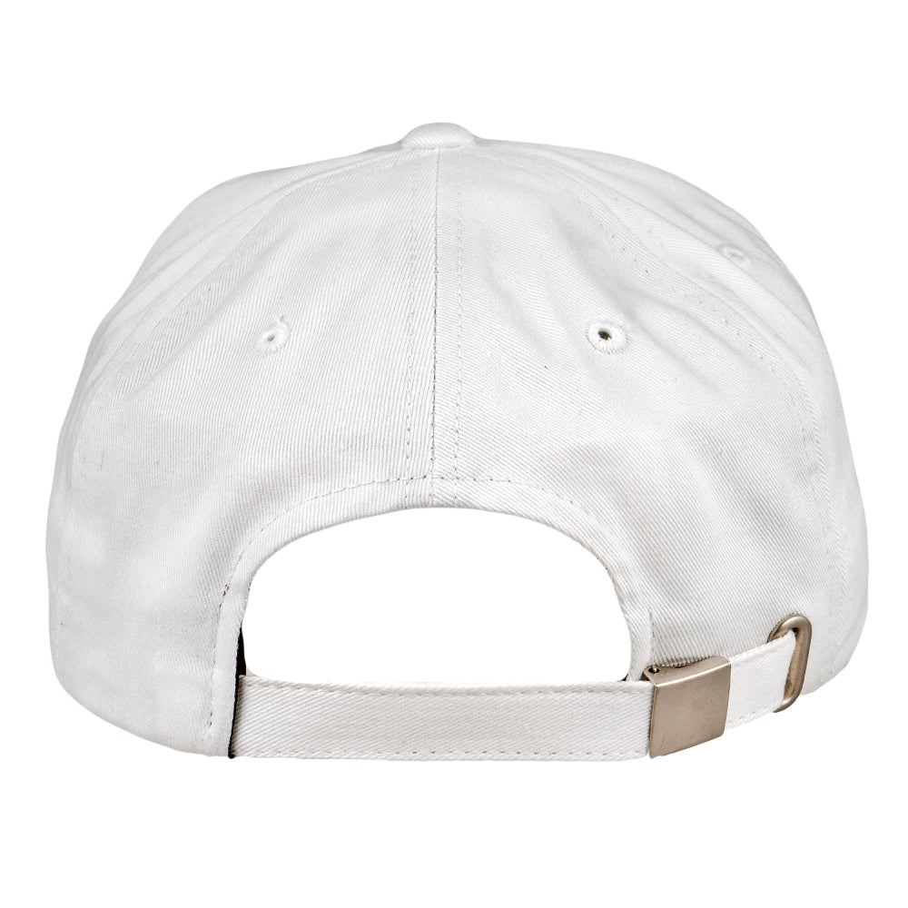 Gorra de papá blanca con toque de clase