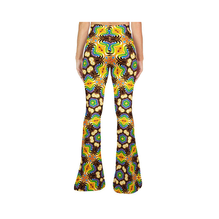 PEELING BODIES PATTERN BELL BOTTOMS